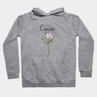 Cancer zodiac sign horoscope flower art Hoodie